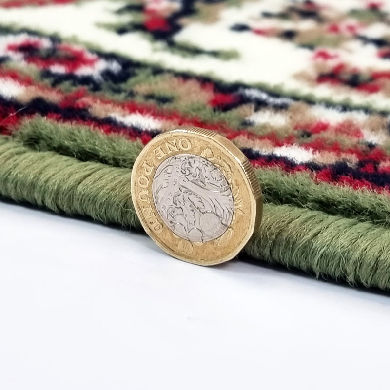 Yorkana Red/Green/Grey Rug, Rectangle 160 x 225cm