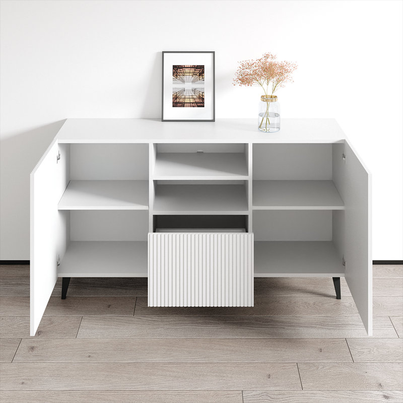 Aranxa 59.3" Sideboard with Matte Finish, White