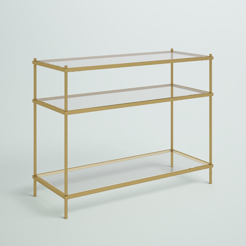 Ciara 37'' Glass Top Console Table