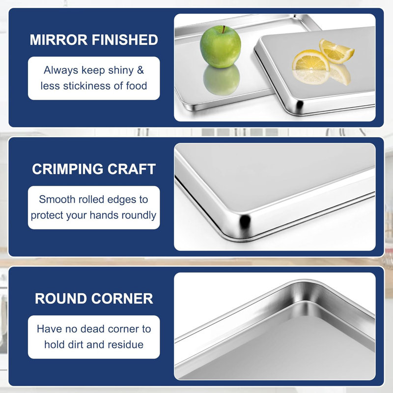 2-piece Stainless Steel Cookie Sheet Set