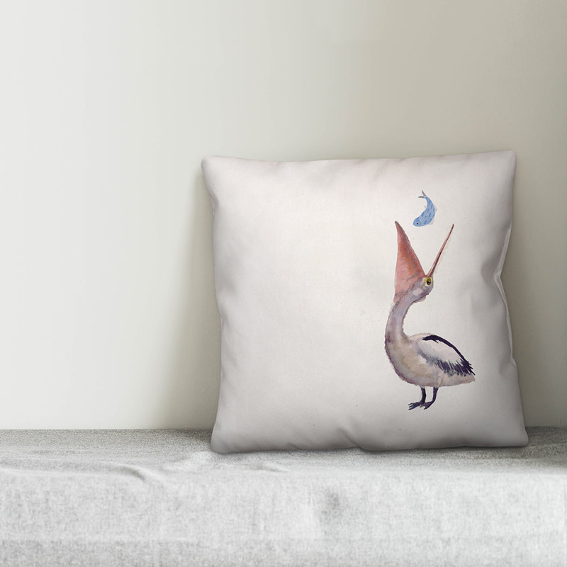 Floral Throw Pillow, 16" x 16"