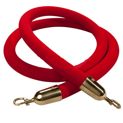 Corde de velours rouge en velours rouge Fixturedisplays®