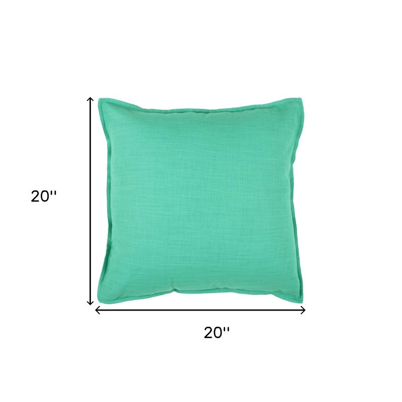 20" Hot Pink Cotton Throw Pillow, Aqua