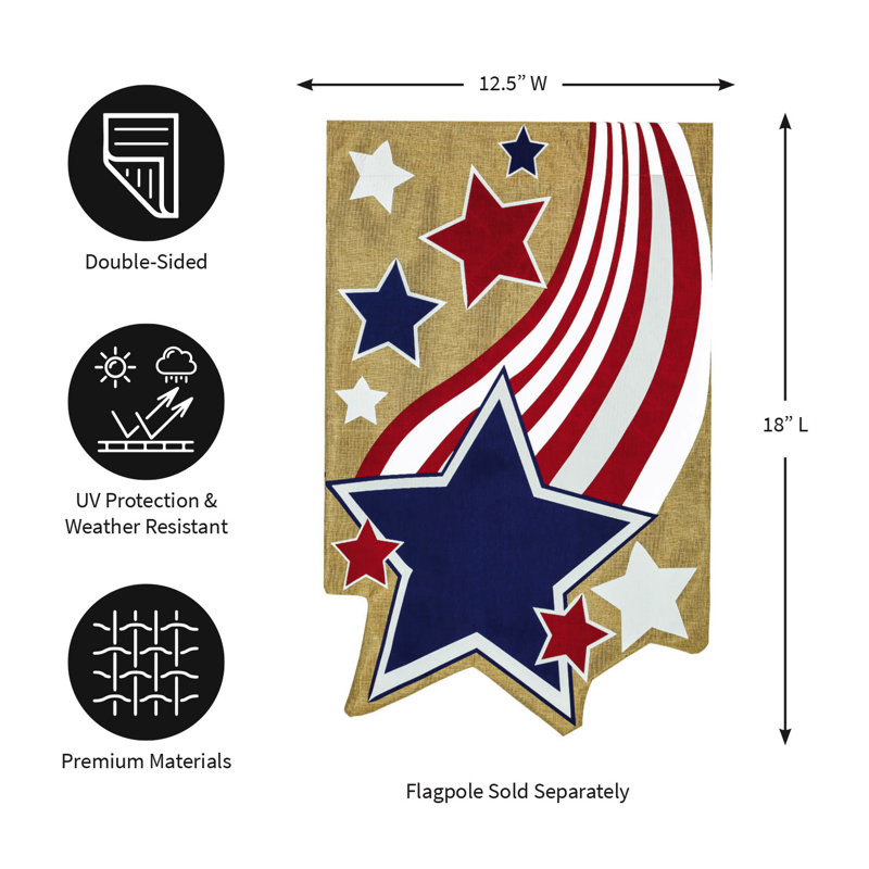 Drapeau de jardin en polyester 18 x 13 po Everleaner