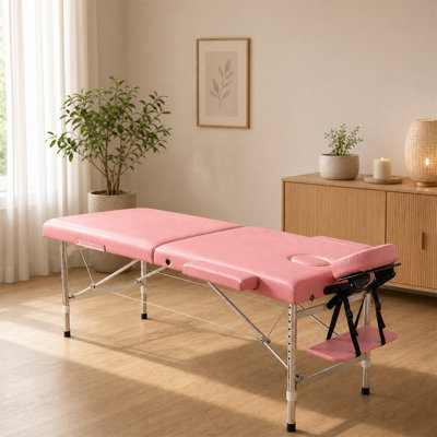 Adjustable Aluminum Frame Massage Bed Portable Spa Table with Lightweight Headrest