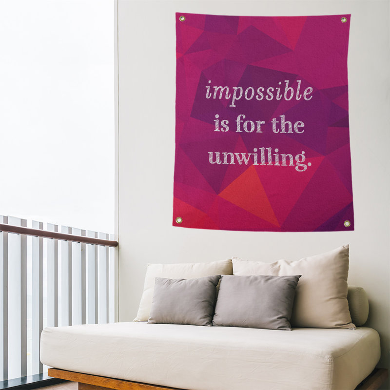 Tapisserie quote-en polyester en faux gemme, H 59 pi x l 50 po, Rubellite
