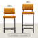 Ambrine Low Back Tufted Velvet Upholstered Counter/Bar Stool with Steel Sled Frame