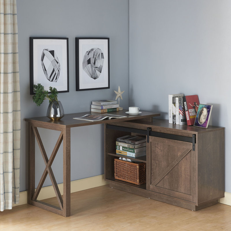 Bureau en forme de L Élisaveta, Brun