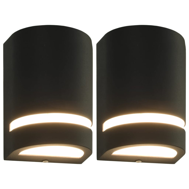 Newbill Outdoor Wall Lights 35 W Black Half-round, 15cm H x 9.5cm W x 7.5cm D
