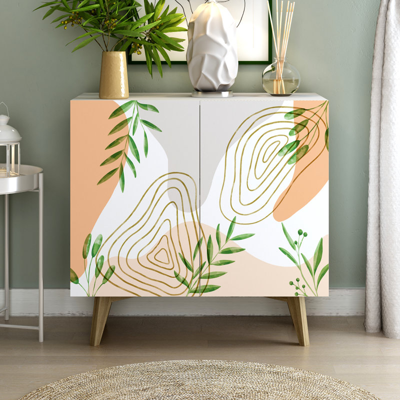 Bostyn Art 2 Door Accent Cabinet, Leafage