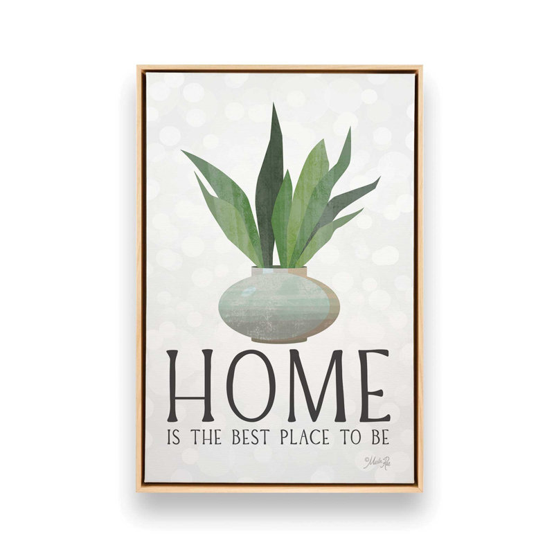 «Home is the Best Place» par Marla Rae, reproduction d'art, H 31,5 po x l 21,5 po, Tanné, Toile avec cadre