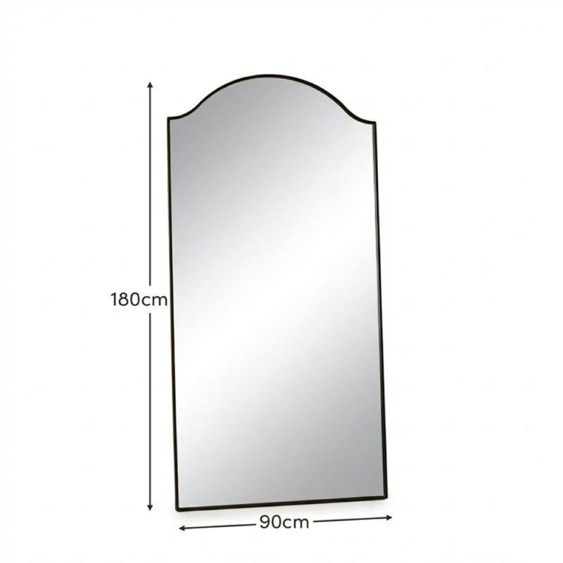 Solid Wood Arch Floor Mirror