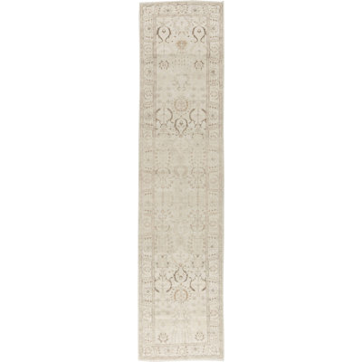 One-of-a-Kind Runner 3' X 13' New Age Runner Wool Area Rug in Ivory