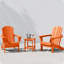 Chaise Adirondack pliante en plastique pour 2 personnes avec table Vinnie-812154971