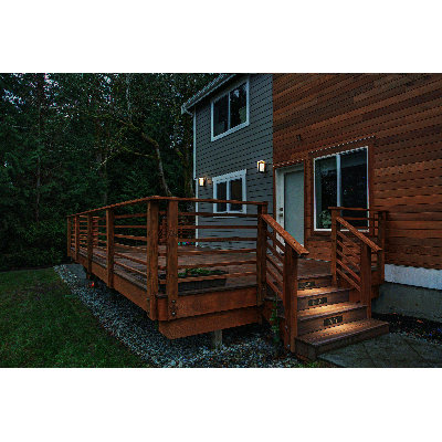 Black Low Voltage Integrated LED Metal Step Light Pack