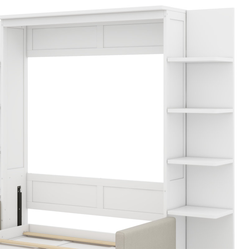Murphy Bed Wall Bed With Sofa, White