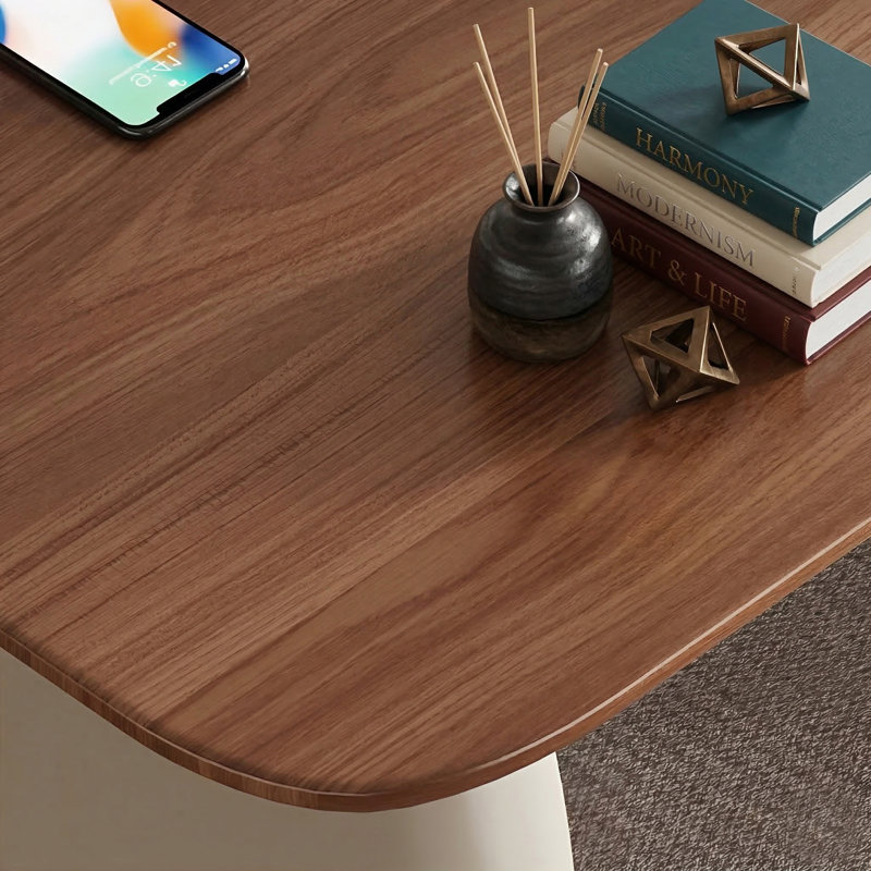 Modern Wood Writing Desk with Storage Drawers, 62.99'' Large Home Office Desk with Built-in 3 Drawer Cabinet