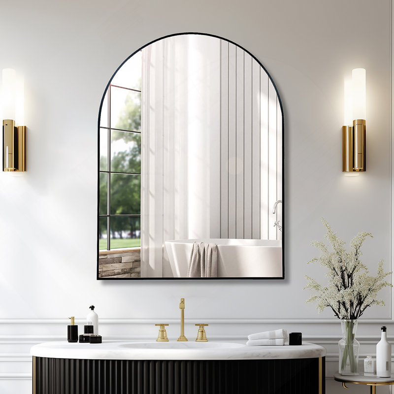 Miroir de salle de bain 24x32 pouces, Noir, 32 po x 24 po