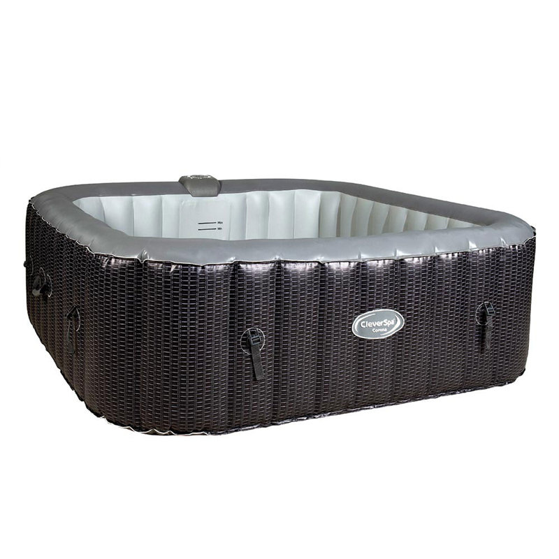 cleverspa 8 - Jet Plastic Round Inflatable Hot Tub
