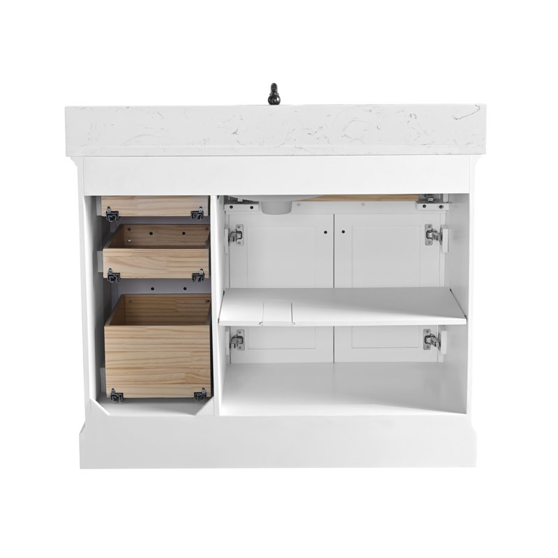 Ensemble de meuble-lavabo simple 42 po Aanayah, Blanc