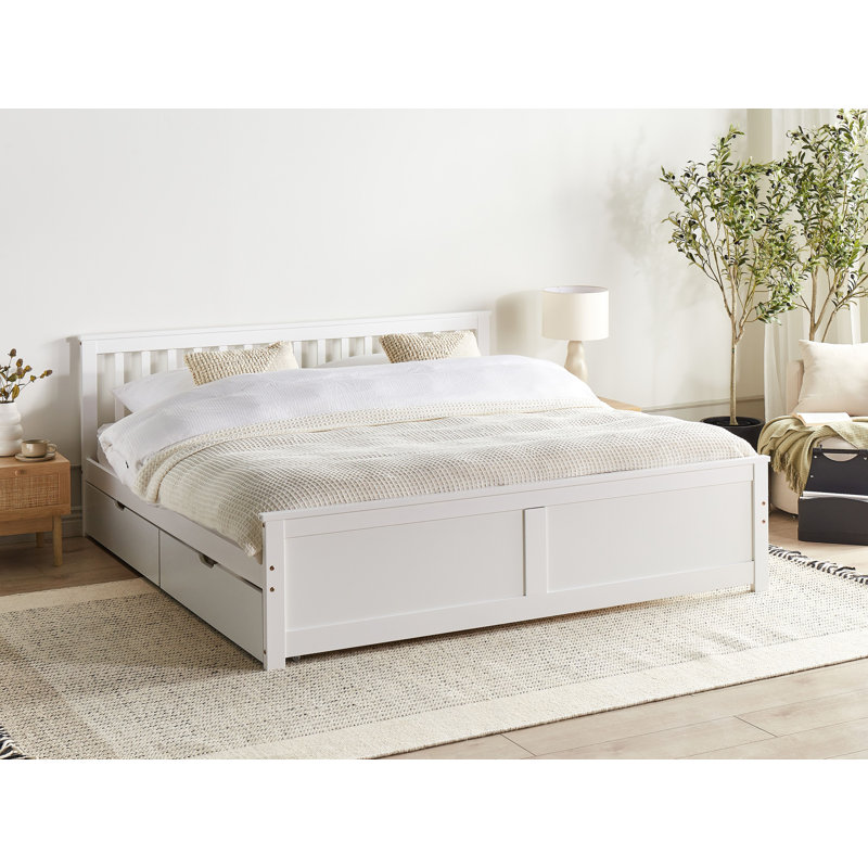 Abdurahmon Storage Bed, European Super King (180 x 200 cm), White
