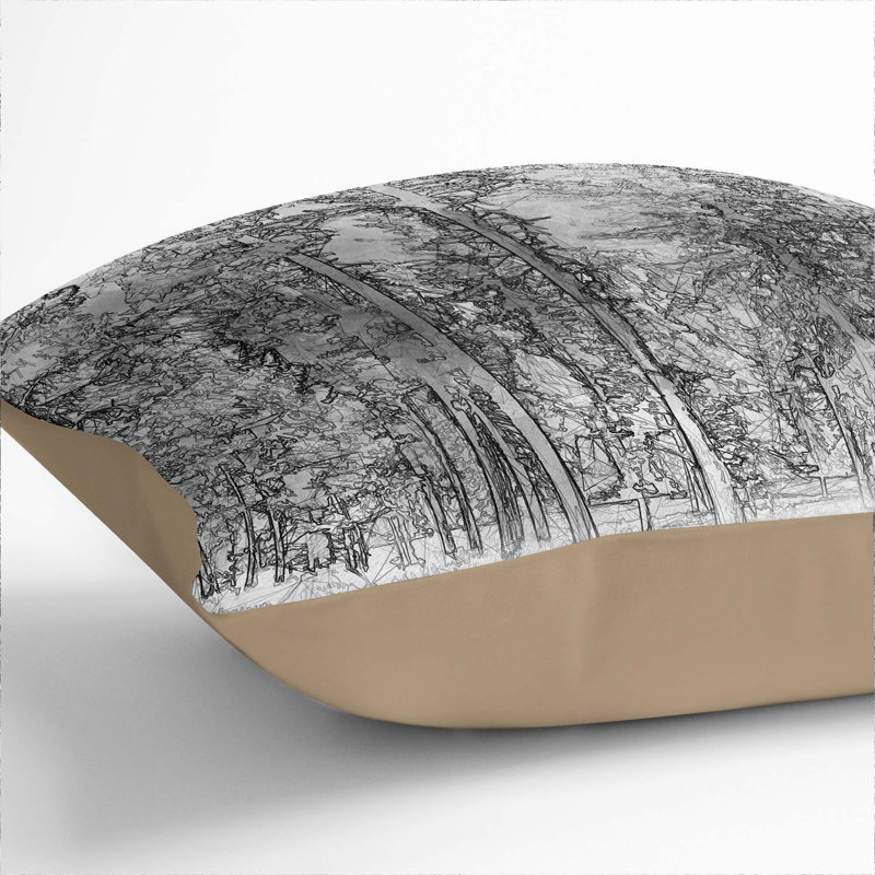 Montana Forest Cushion with Filling, 40cm H x 40cm W x 15cm D, Stone