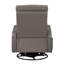 Fauteuil inclinable de luxe en cuir moka avec pivot et confort durable pour le salon et la chambre de bébé
