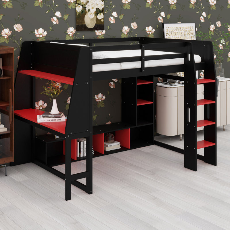 Lit mezzanine avec bureau Gaming