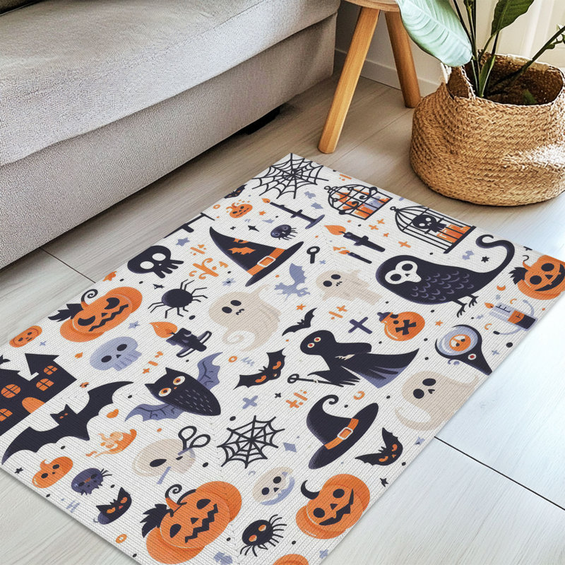 Tapis tressé Night of Haunts, Rectangulaire 3 pi x 5 pi