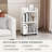 3-Tier Side Table With Wheels, Moveable Bookshelf, Multi-Functio...