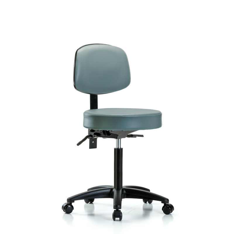 Kuehne Vinyl Task Chair, Casters, Sterling, Tilt Included