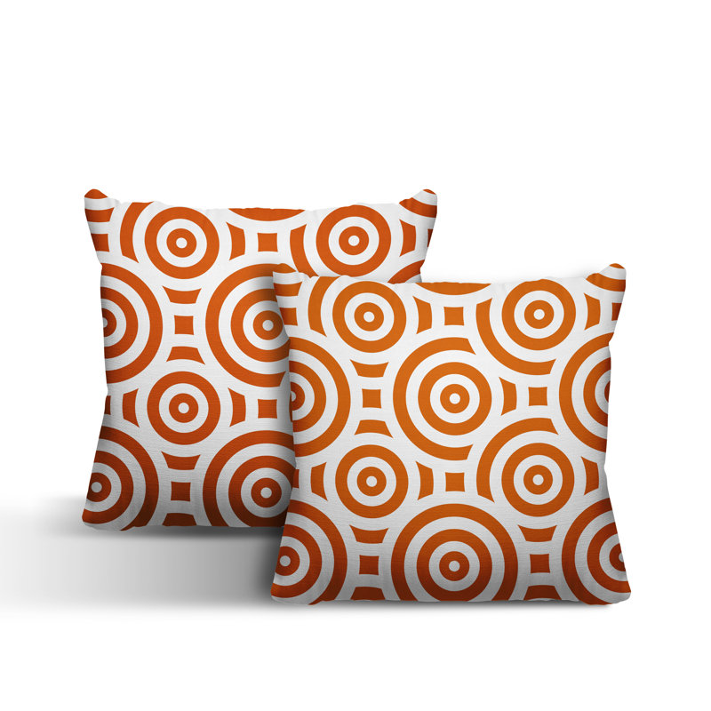  Coussin intérieur / extérieur, L 17 po x H 17 po, Orange