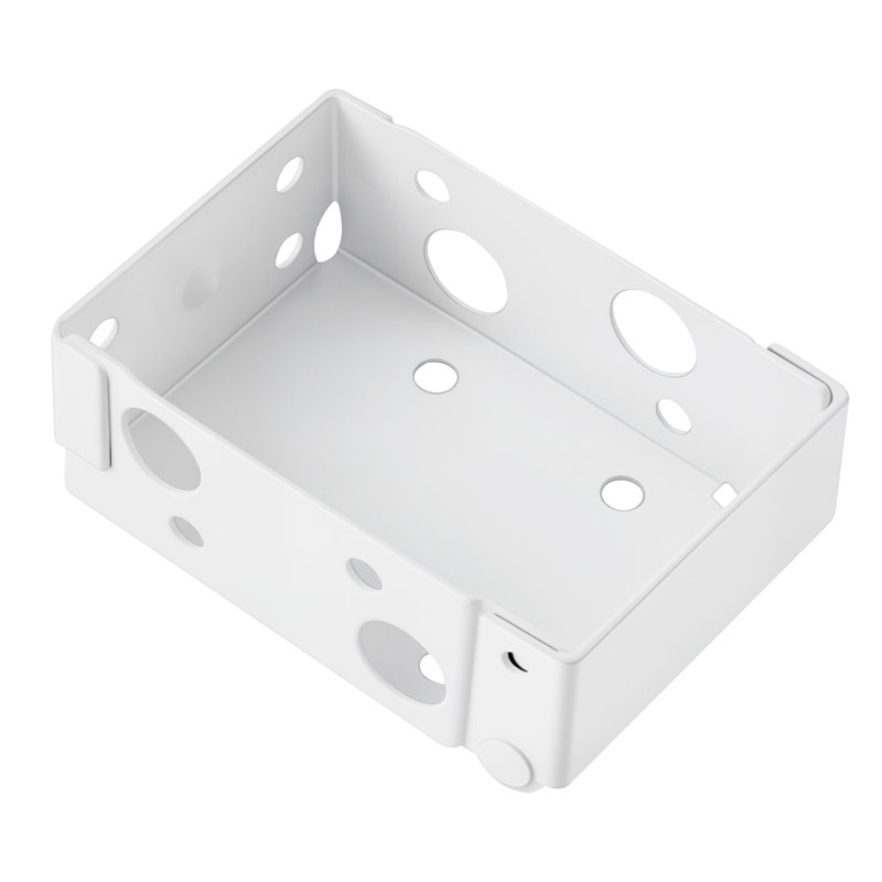 Box Mounting Brackets, Box Blind Bracket for Window Blinds, Fit for 1.5 x 2.25 inch Headrails, with Self-Tapping Screws and Expansion Tubes, Sturdy Iron, for Blinds Installation, White