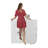 Ella Front Entry 32"x40" Acrylic Air and Hydro Massage and Heated Seat Walk-In Bathtub with Right Outward Swing Door, 2 Piece Fast Fill Faucet, 2" Drain