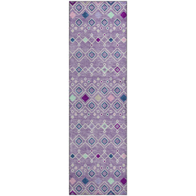 Premium Machine Washable Prisco Lavender Rug