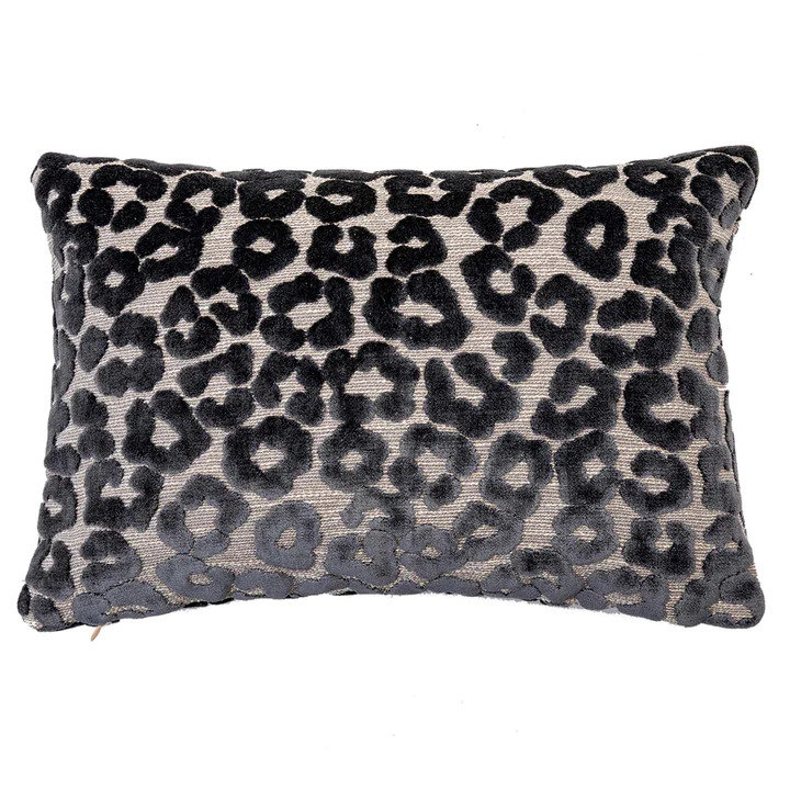 Animal Print Reversible Throw Pillow, Black, 14" x 36"