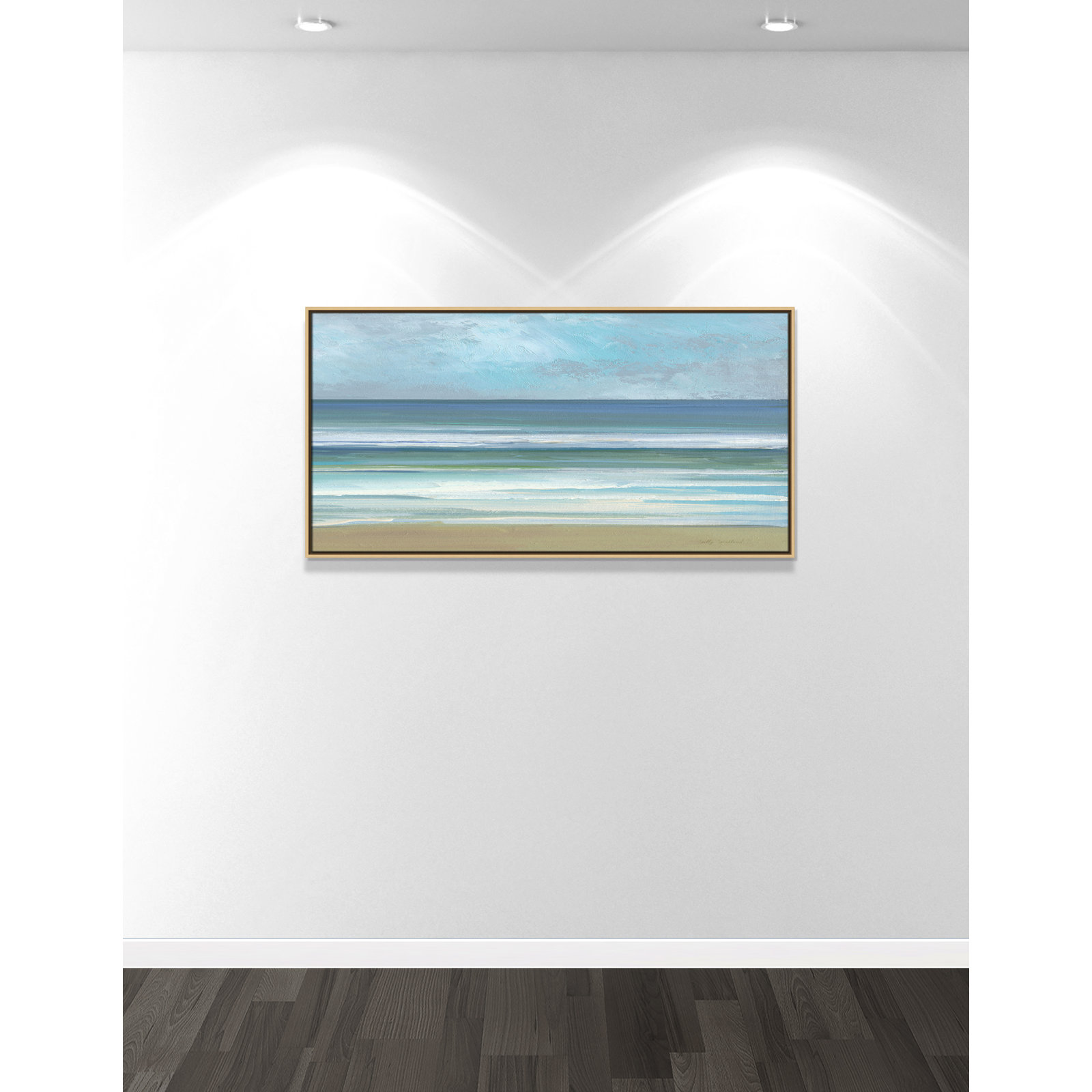 Abita "Gentle Waves II" Print by Sally Swatland, Natural, 25.5" H x 49.5" W