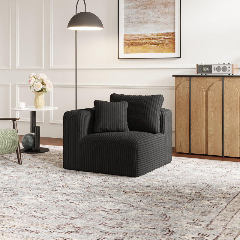 Modern Plush-upholstered Accent Sofa