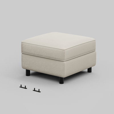 Velvet Fabric Ottoman For Modular Sofa