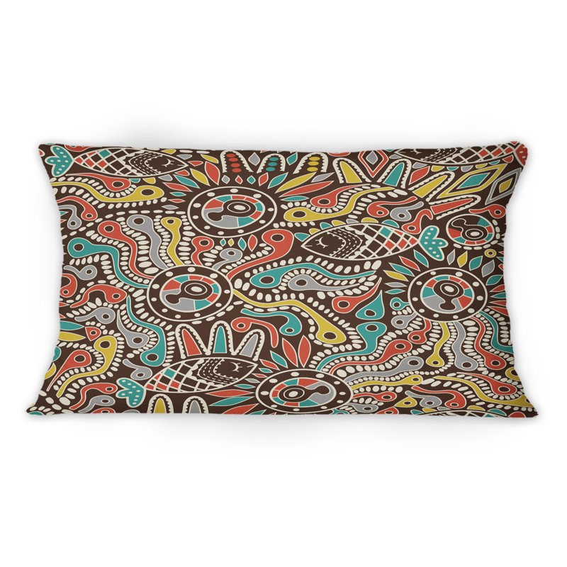 Coussin décoratif imprimé à motif de poissons et de poissons - 1