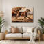 Chiens rhodésiens Ridgeback, art mural en métal brun-2092605874