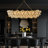 63'' Gold Bubble Ball Chandelier, 14-Light G9 Led Pendant Light With Hand Blown Swirled Glass Globes, Modern Mid Century Cluster Ceiling Fixture For Dining Room, Living Room, Kitchen Island-1560267125