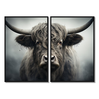 Clever Whispers Of Wisdom II - impressions d'art sur toile grise