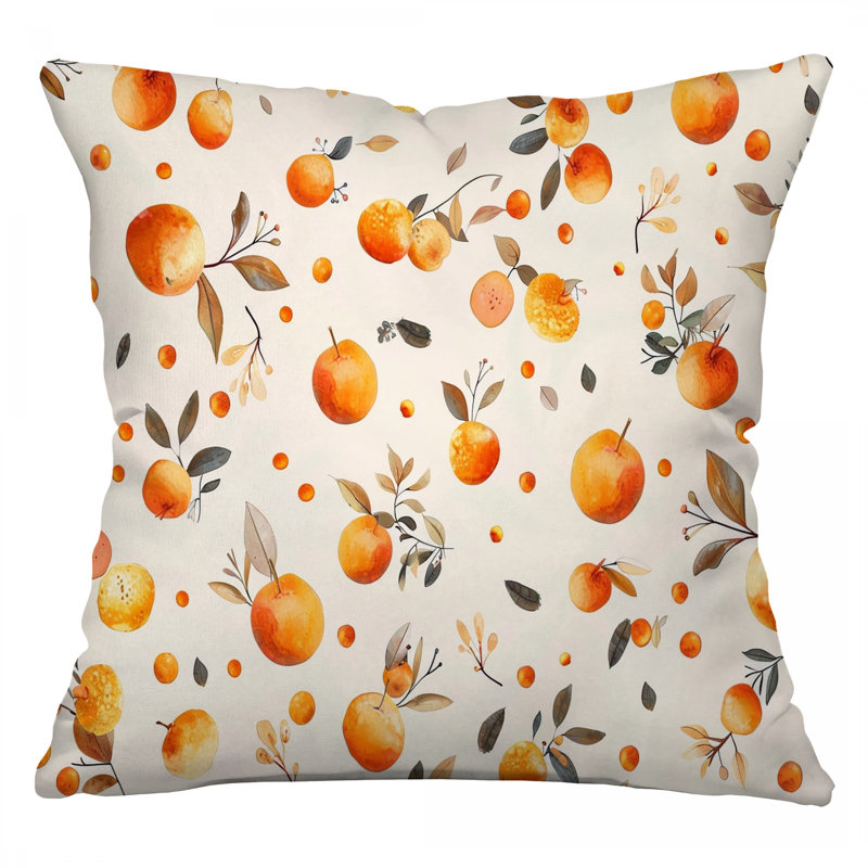 Coussin en agrumes, H 20 po x l 20 po