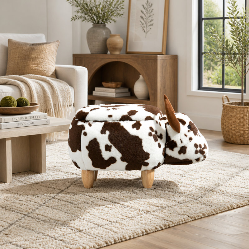 Repose-pieds avec rangement Cow