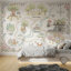 Papier peint fantaisiste Woodland Map, livre de contes, aquarelle pastel