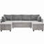 Canapé-lit modulaire de 113,4 po avec canapé-lit polyvalent avec grand espace de rangement, deux ports USB et deux porte-gobelets pour le salon-2085895338