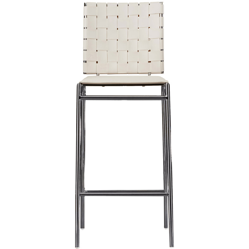 Yashvi Upholstered Counter Stool with Metal Frame, Counter Stool (26" Seat Height), Black