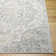 Dendall Oriental Machine Woven Polypropylene Area Rug in Gray/Pale Blue