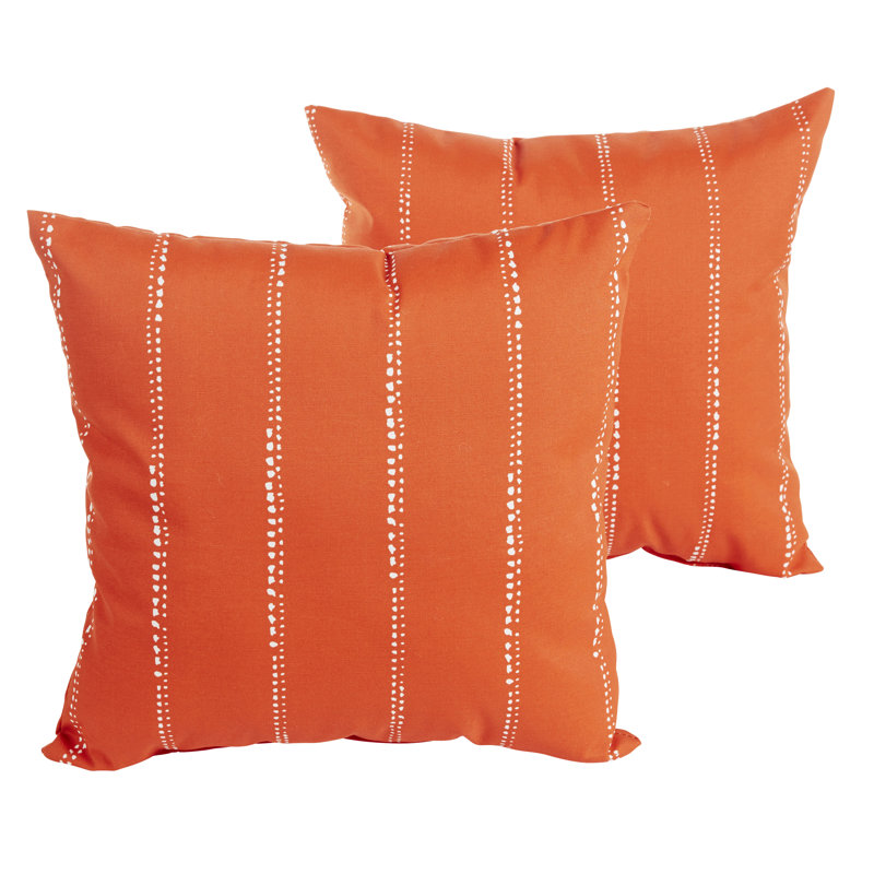 Housse et insert de coussin Mason Dot, H 18 po x l 18 po x P 6 po, Orange